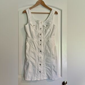 J. Crew White Denim Button Down Minimalist Dress